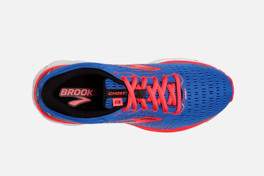 Brooks Ghost 13 Road Running Shoes Womens Blue/Orange 027138-AQR